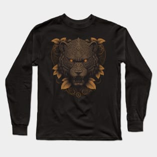 Tiger decorated with Javanese ornaments Long Sleeve T-Shirt